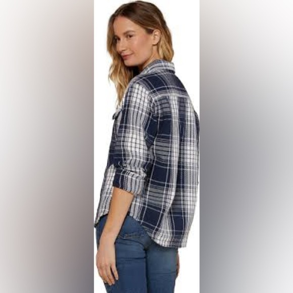 Outerknown Blanket Shirt in Atlantic Blue Bigbury Plaid - Picture 4 of 16